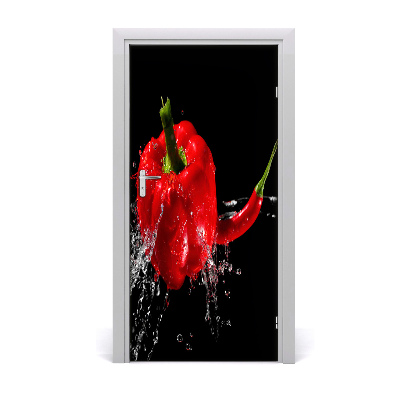 Ajtóposzter öntapadós két paprika