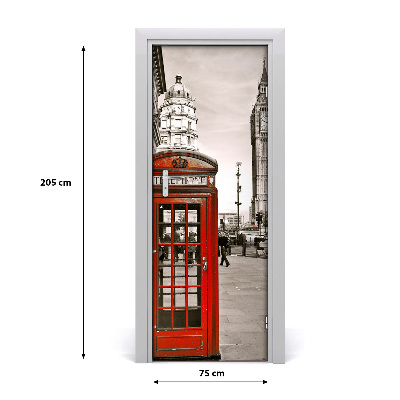 Ajtóposzter öntapadós Vintage Big Ben