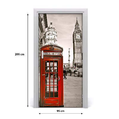 Ajtóposzter öntapadós Vintage Big Ben