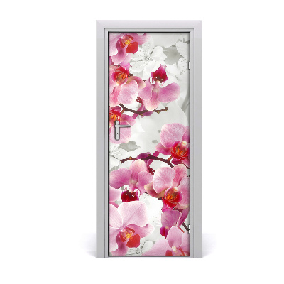 Ajtóposzter öntapadós rózsaszín orchidea