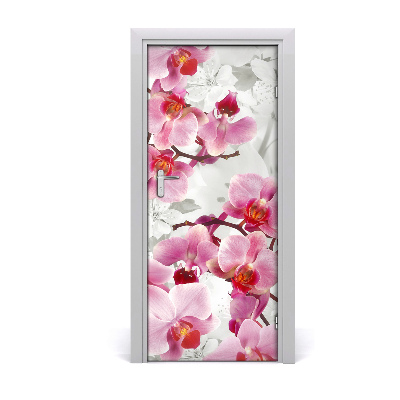 Ajtóposzter öntapadós rózsaszín orchidea