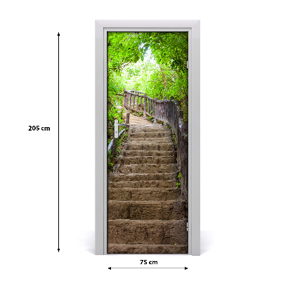 Fotótapéta ajtóra Lépcsők az erdőben