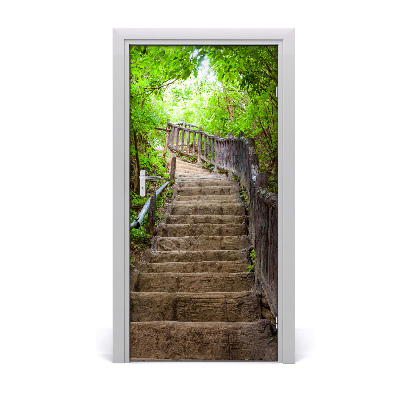 Fotótapéta ajtóra Lépcsők az erdőben