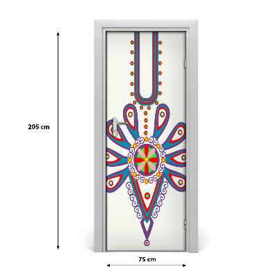 Poszter tapéta ajtóra Lengyel népi motívum