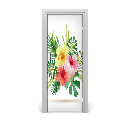 Poszter tapéta ajtóra Hawaii virágok