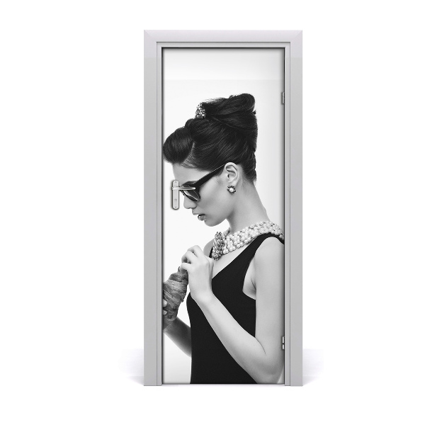Ajtóposzter öntapadós Nő szemüveg