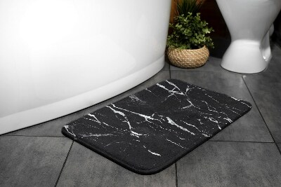 Fürdőszoba szőnyeg Fekete márvány