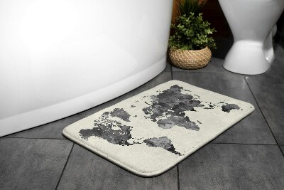 Fürdőszobai szőnyeg Világtérkép