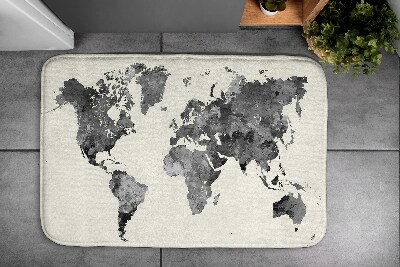 Fürdőszobai szőnyeg Világtérkép