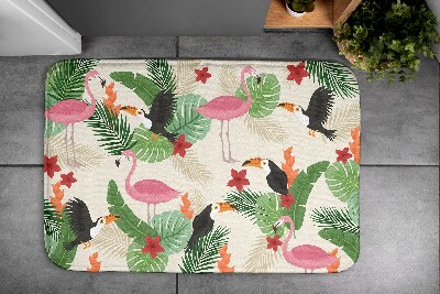 Fürdőszoba szőnyeg Flamingó madarak
