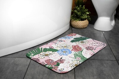 Fürdőszoba szőnyeg Színes virágok