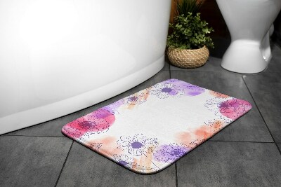 Fürdőszoba szőnyeg Akvarell virágok
