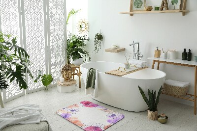 Fürdőszoba szőnyeg Akvarell virágok
