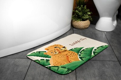 Nedvszívó fürdőszoba szőnyeg Cheeta -afrika