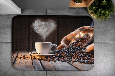 Zuhany kilépő szőnyeg Kávé szív