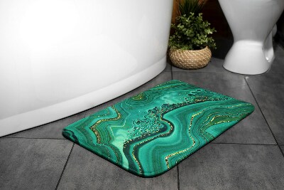 Fürdőszoba szőnyeg Türkizkék márvány