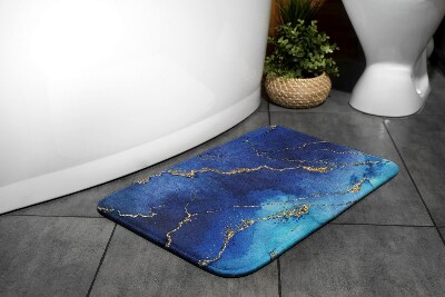 Fürdőszobai szőnyeg Kék márvány