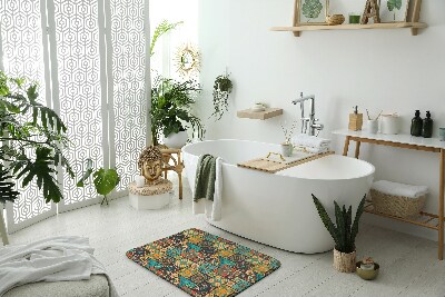 Nedvszívó fürdőszoba szőnyeg Színes geometriai minták