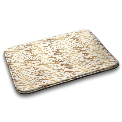 Zuhany kilépő szőnyeg Aranylevelek mintázata