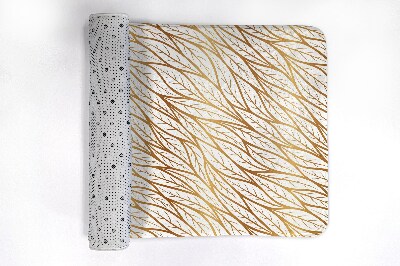 Zuhany kilépő szőnyeg Aranylevelek mintázata