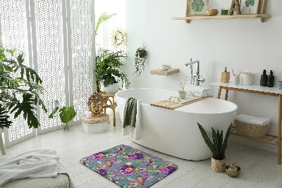 Nedvszívó fürdőszoba szőnyeg Virág madarak