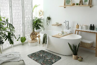 Nedvszívó fürdőszoba szőnyeg Növényi madarak
