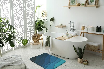 Fürdőszoba szőnyeg Kék színátmenet