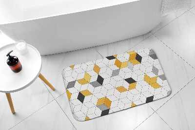 Fürdőszobai szőnyeg Geometriai kockák