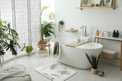Fürdőszobai szőnyeg Vázlatvirágok