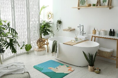 Nedvszívó fürdőszoba szőnyeg Cica állatok