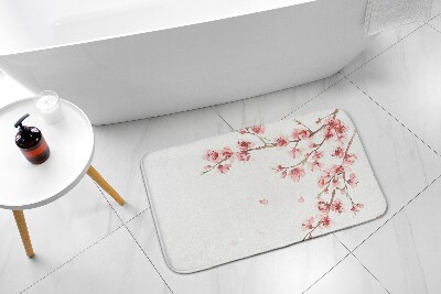 Fürdőszobai szőnyeg Japán virágok