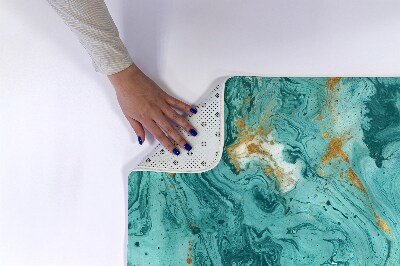 Fürdőszoba szőnyeg Türkizkék márvány