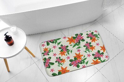 Nedvszívó fürdőszoba szőnyeg Virágos minta