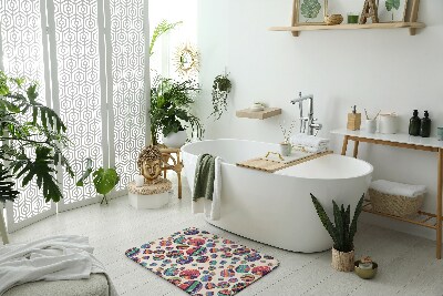 Fürdőszoba szőnyeg Színes pontok absztrakció
