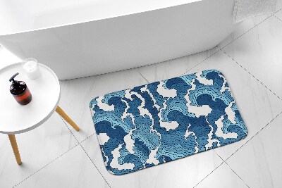 Fürdőszoba szőnyeg Japán hullámok
