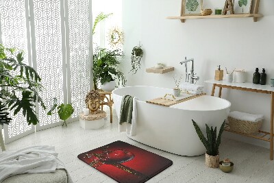 Nedvszívó fürdőszoba szőnyeg Piros alma