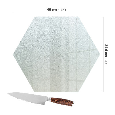 Üveg vágódeszka hexagonális, félig átlátszó kivitelben