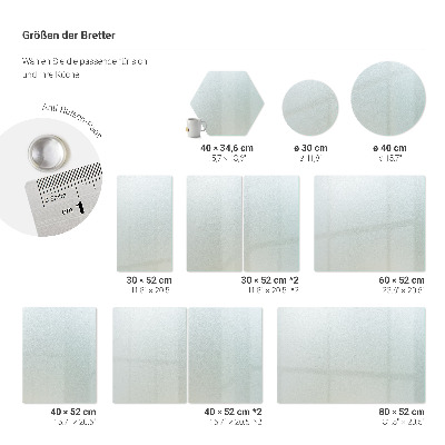 Üveg vágódeszka fényképpel dupla, félig átlátszó kivitelben