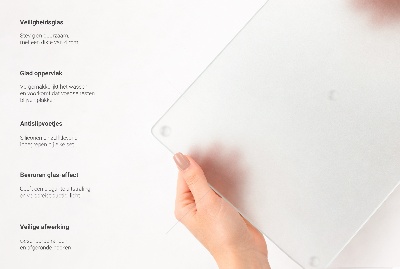 Üveg vágódeszka fényképpel téglalap alakú, félig átlátszó kivitelben