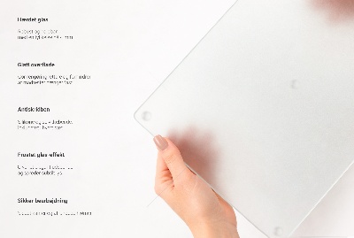 Üveg vágódeszka fényképpel téglalap alakú, félig átlátszó kivitelben