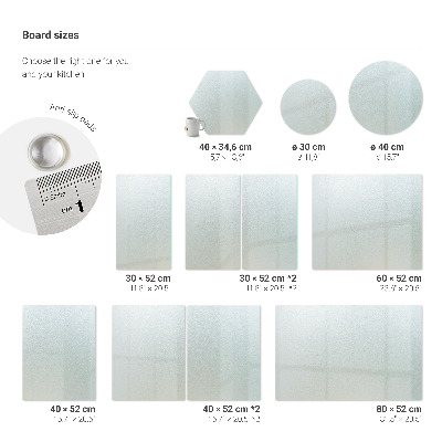 Üveg vágódeszka fényképpel téglalap alakú, félig átlátszó kivitelben