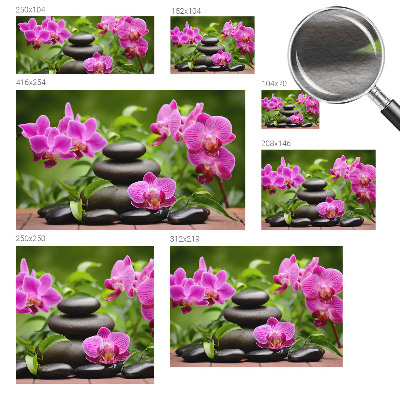 Dekoratív fotótapéta nappaliba Orchidea kövek