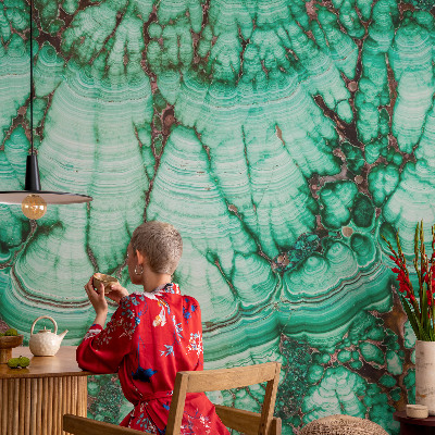 Prémium vlies fotótapéta Zöld minták