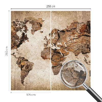 Fali poszter tapéta Fa térkép