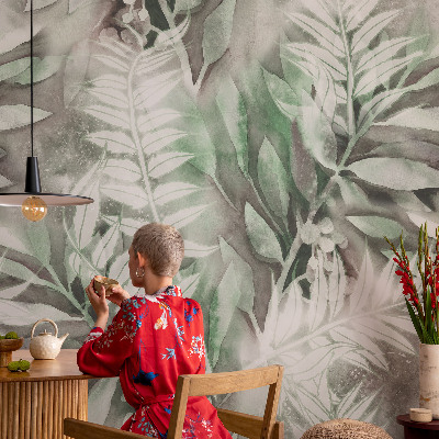 Vlies fotótapéta nappaliba Akvarell levelek