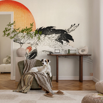 Dekoratív fotótapéta nappaliba Elegáns daru