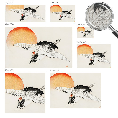 Dekoratív fotótapéta nappaliba Elegáns daru