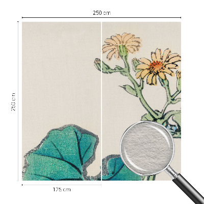 Nyomtatott vlies fotótapéta Virág és levelek