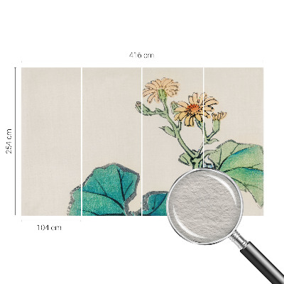 Nyomtatott vlies fotótapéta Virág és levelek