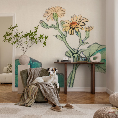 Nyomtatott vlies fotótapéta Virág és levelek